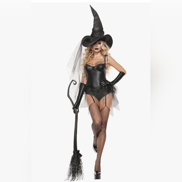 Black Spider Witch Costume By Starline Sz. XL(12) - Picture 1 of 9